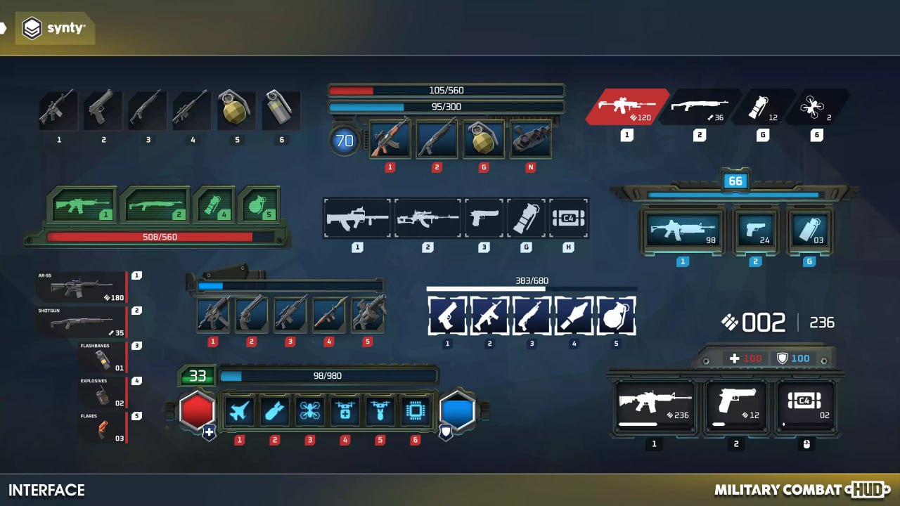 Military Combat HUD - Synty INTERFACE - GUI📱 - изображение 2